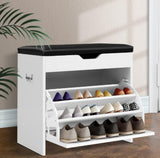 Storage Shoe Rack Shoes Cabinet Shoes shoe storage seat and store - White