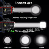 Headlight set of 3 Headlamps with LED Flashlight Head Torch Rechargeable (IDROSHOP)