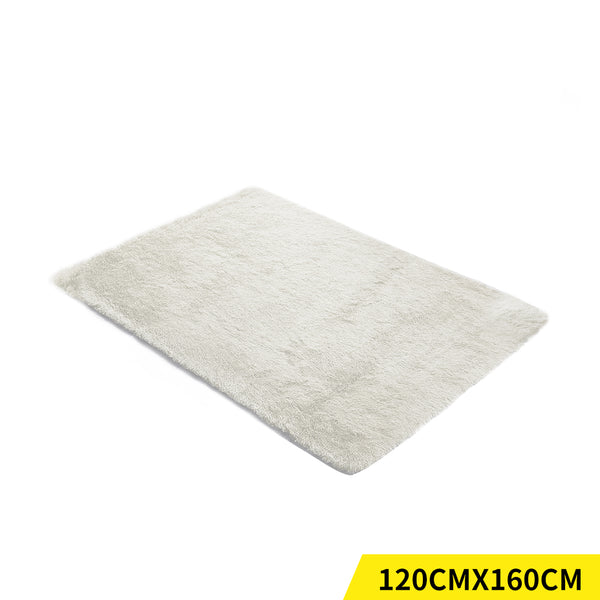 Rug Soft Rug Shaggy as Carpet and  Home Decor 120x160cm Cream (IDRO)
