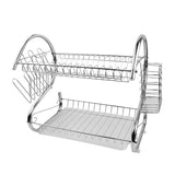 Dish Rack 2 Level Dish Drainer Cutlery Holder Rack Drip Storage Stainless Steel Dish Rack ( IDRO )