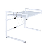 Storage Rack Storage Over Microwave Oven Shelf Kitchen Organiser Storage Rack Holder Adjustable White ( IDRO )
