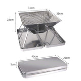 BBQ use with Charcoal to Grill and Foldable easy carry and fold away Barbecue Portable Outdoor BBQ Camping Picnic (idro)