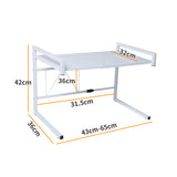 Storage Rack Storage Over Microwave Oven Shelf Kitchen Organiser Storage Rack Holder Adjustable White ( IDRO )