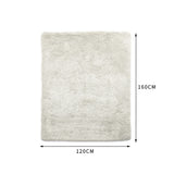 Rug Soft Rug Shaggy as Carpet and  Home Decor 120x160cm Cream (IDRO)