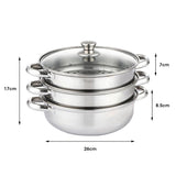 Steamer Stainless Steel for health steam cooking 3 level best Kitchen Tool (idro)