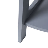 Bookcase Display Storage Stand Rack 153cm Corner Shelf Plant Stand Grey (idro)