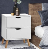 Bedside Tables Drawers Side Table Nightstand White Storage Cabinet Wood