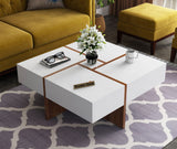 Table Coffee Table Elegant White and Brown smooth, glossy, elegant finish