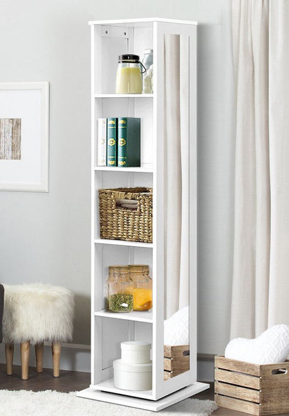Storage Tall 5 Lev Mirror  Hooks Turning Hang jolcorne