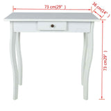 Table Stand Hall Classic White/Black/Brown Green Drawer (_