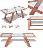 Stand Table Coffee Table Glass And Wood jolgeometro (150)