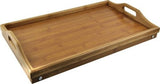 Natural Materials Stand Tray Easy Folding Carry Serve Bamboo