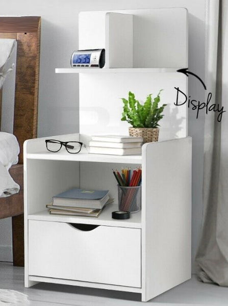 Stand Side Table Bed site With Extra Shelf  jolwhitop