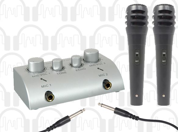 Karaoke Simple Solution With  2 Mics And Controls