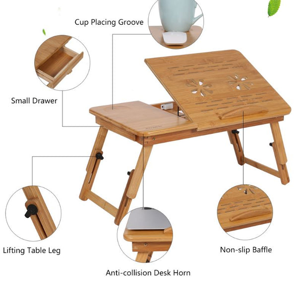 Table Portable Table Stand Adjustable Wooden ver2