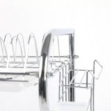 Dish Rack Dish Drying 3 Level Stainless Steel  Drainer Tray Kitchen Storage Cup Cutlery Holder ( IDRO )