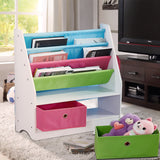 Kids Storage Children Storage Bookcase Toy Organiser Rack (idro)