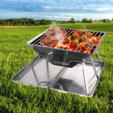 BBQ use with Charcoal to Grill and Foldable easy carry and fold away Barbecue Portable Outdoor BBQ Camping Picnic (idro)