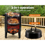 Grill plus Smoker Roaster Fry Steamer All in One - PORTABLE