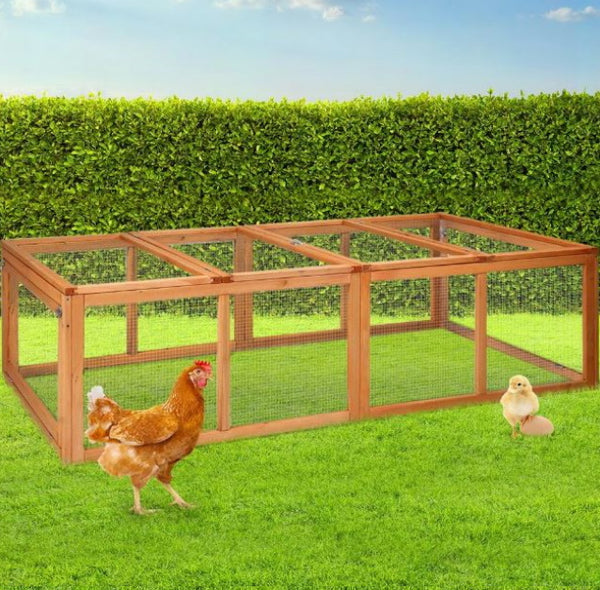 Cage Enclosure Pet Rabbit Hutch180 x 90 x49cm Chicken Coop Birds Animals