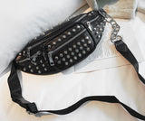 FUnny Pack Purse Waist Rivets Packs Waist Bag Chest Belt Bag Hand Bag OBER