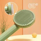 Pet Brush Pet Hair Grooming Cat Brush- PUSH AND CLEAN system -Dog Comb Slicker Brush For Cat Dog