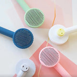 Pet Brush Pet Hair Grooming Cat Brush- PUSH AND CLEAN system -Dog Comb Slicker Brush For Cat Dog