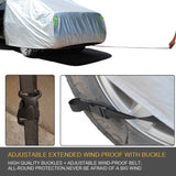 Waterproof Adjustable Large Car Covers Rain Sun Dust UV Proof Protection 3XL (idro)