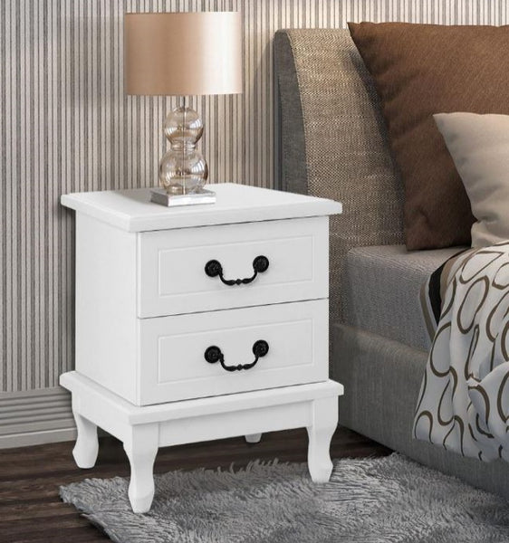 Bedside Table Bed side stand with  2 Drawers Nightstand Storage Cabinet