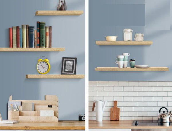 Wall Shelves set three Piece DIY to create Display space - Oak