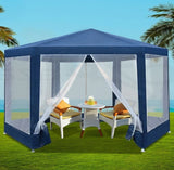 Shade Cover Gazebo with Insect Protection Wedding Marquee  Party Tent Canopy Navy -OFFERFEB-