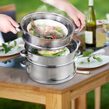 Steamer Stainless Steel for health steam cooking 3 level best Kitchen Tool (idro)