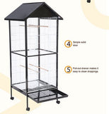 Tall Cage Metal With Wire Mess Plus Accesories Portable
