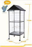 Tall Cage Metal With Wire Mess Plus Accesories Portable