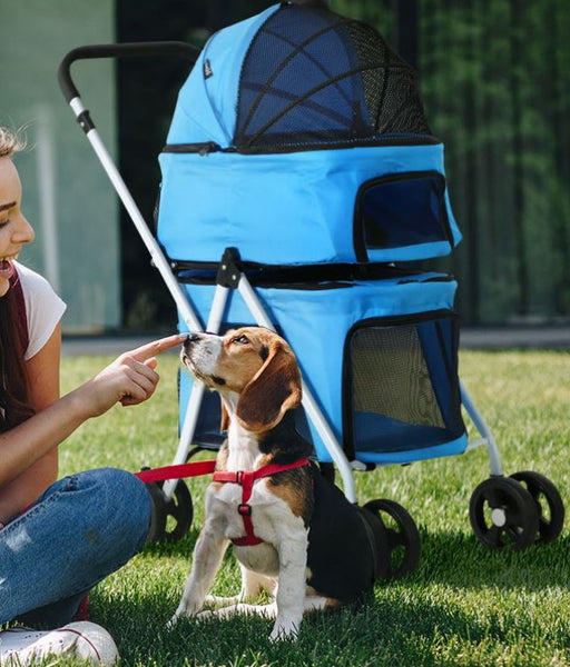 Pet transport Animal Stroller Dog Carrier-  USE in 3 ways- Foldable Pram 4 wheels